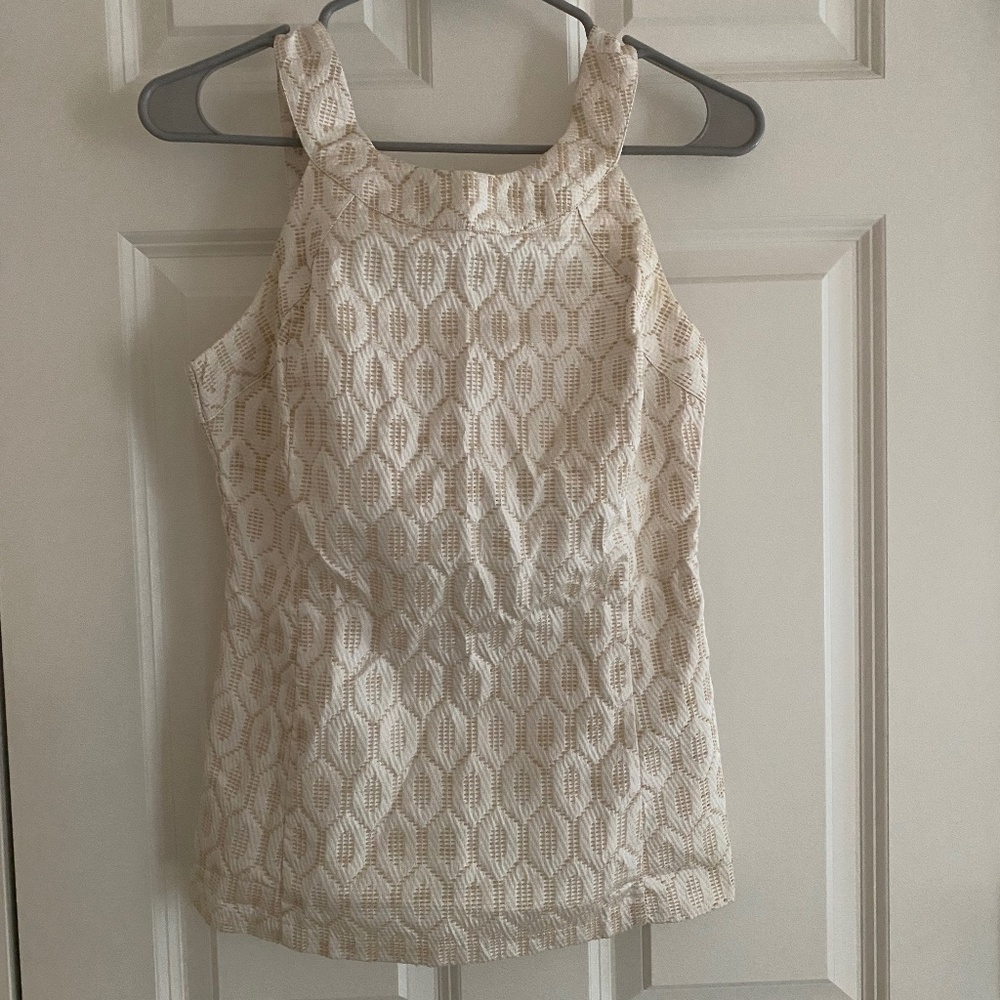 Banana Republic sleeveless geometric pattern top